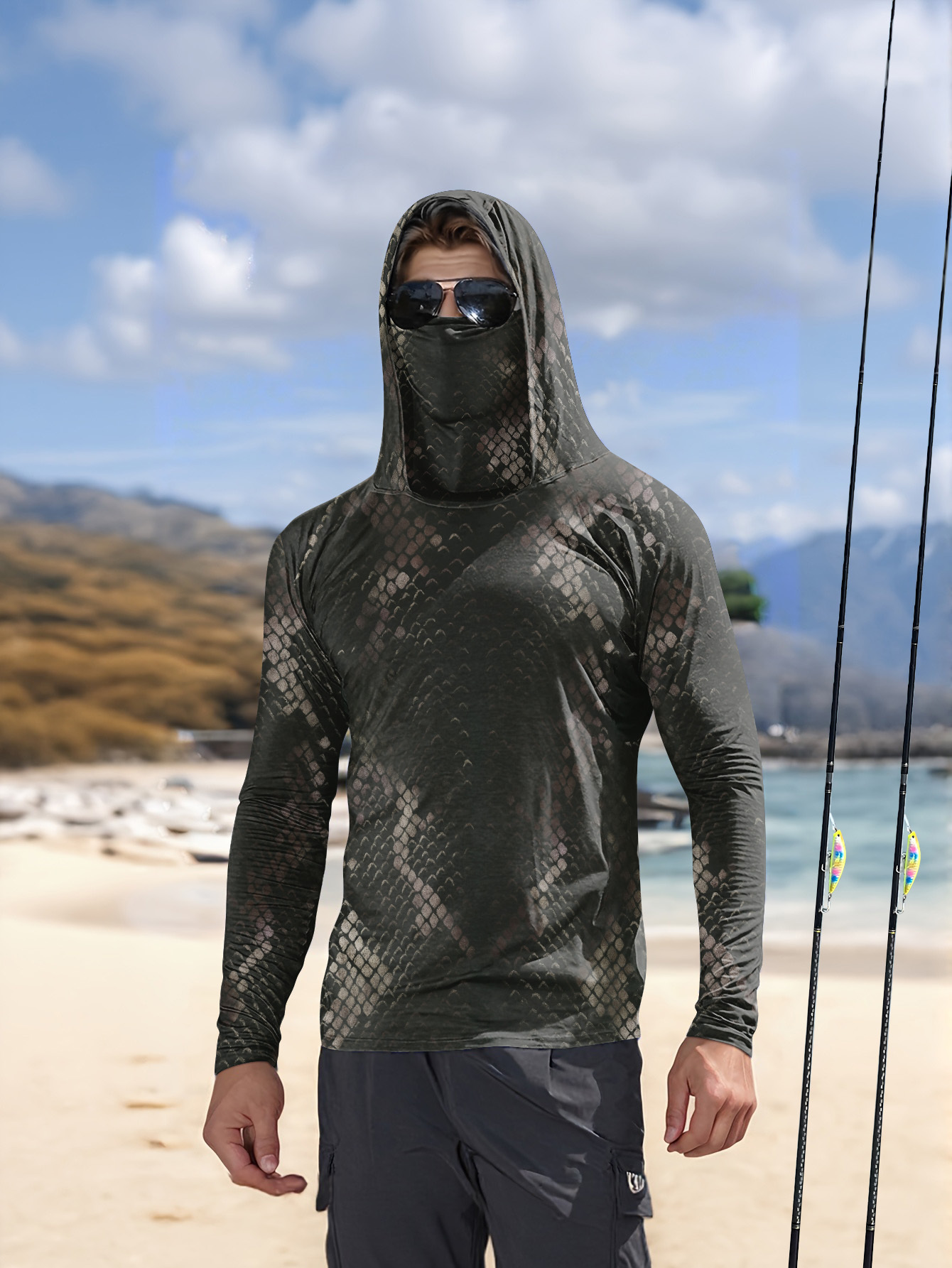 Chemise de pêche pour homme à  - Fishing Shirt Uv Protection avis et prix